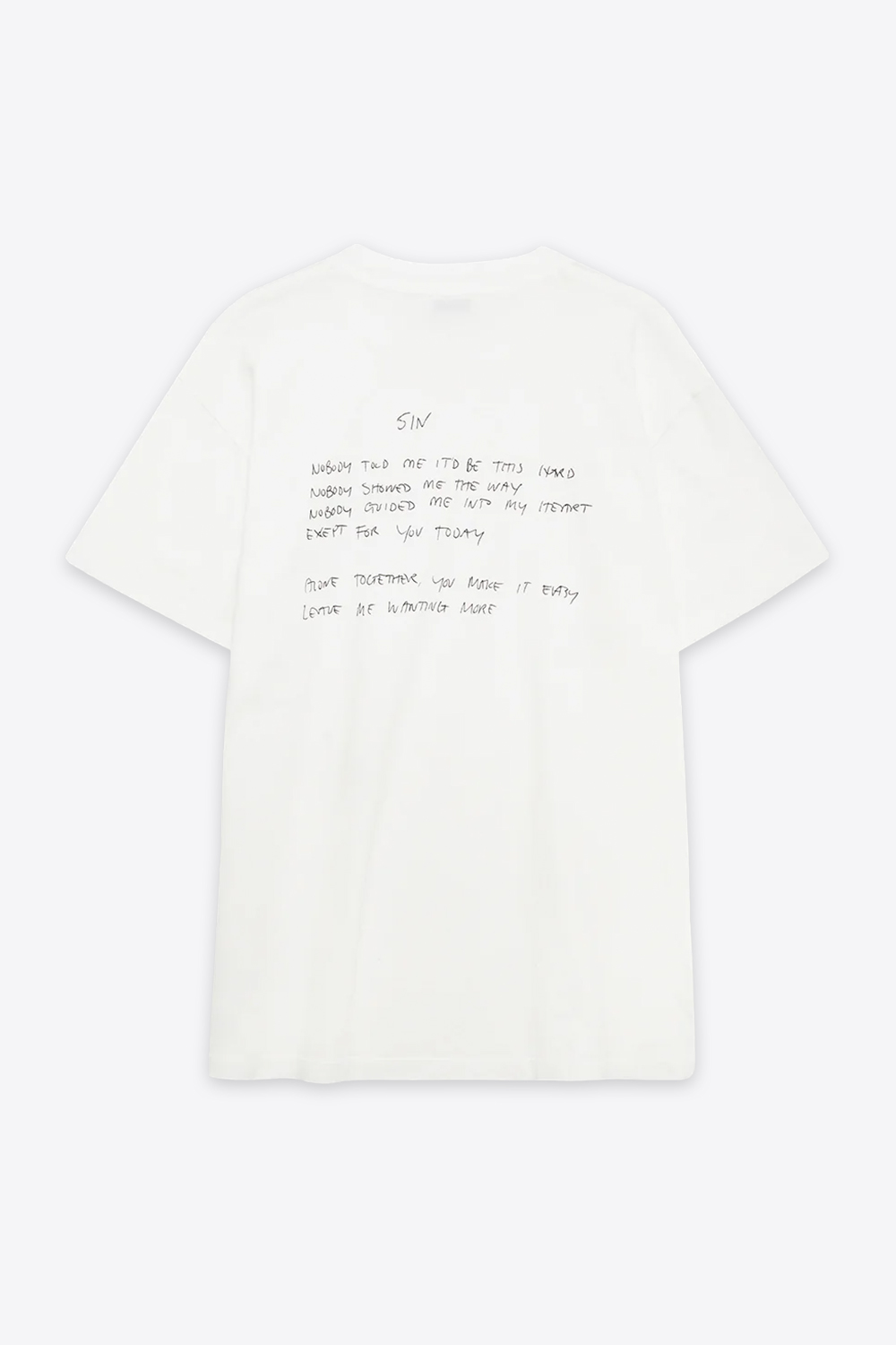 Tee-shirt manches courtes Walker Lyrics Anine Bing en coton blanc. Vue dos 