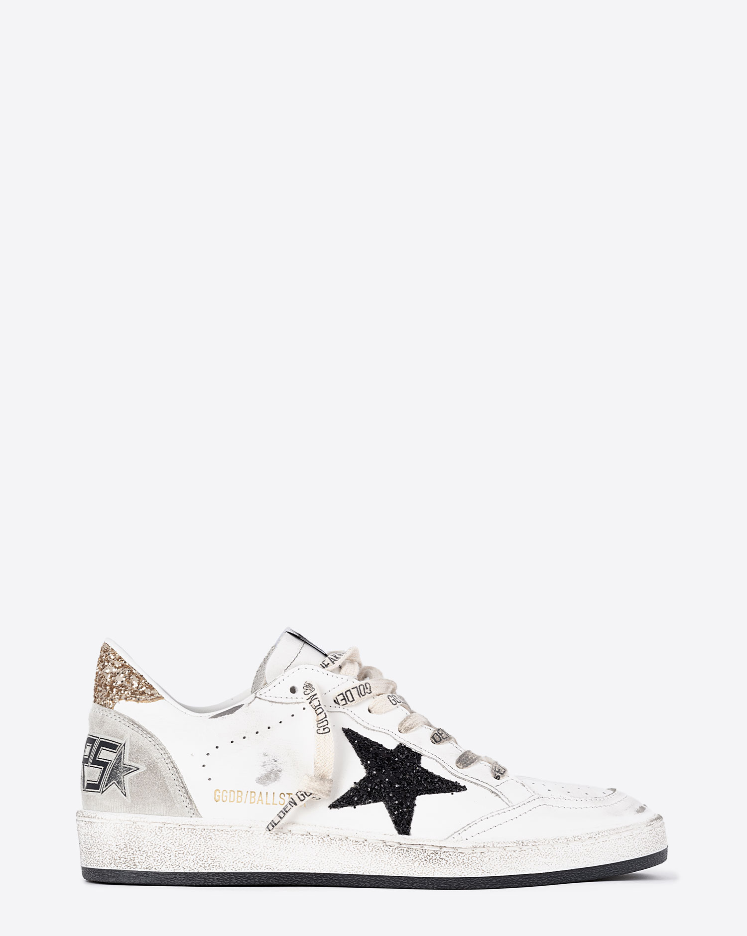 Golden Goose Femme Sneakers Ball Star Blanc Noir Or 10750