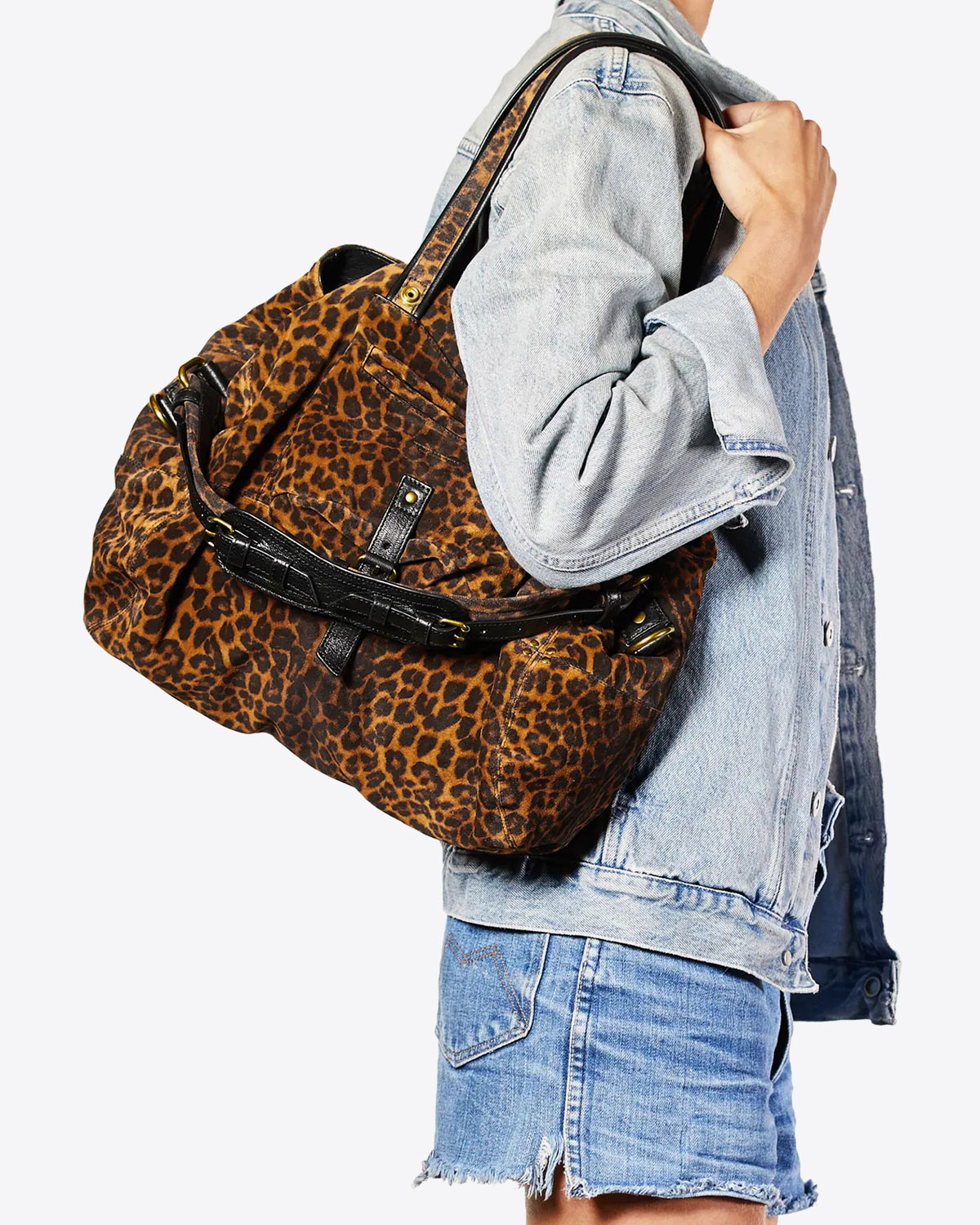 Sac Billy M léopard Jérôme Dreyfuss. Porté épaule. 