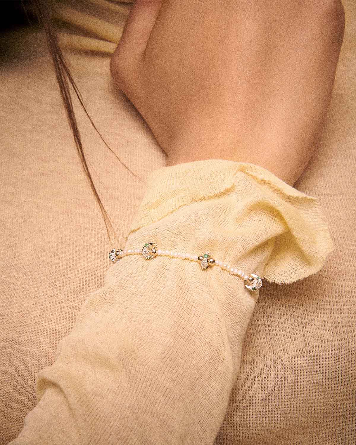  Bracelet Pascale Monvoisin Chelsea n°1 Diamants Émeraudes 