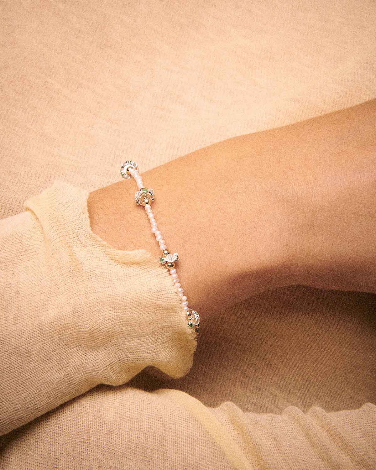  Bracelet Pascale Monvoisin Chelsea n°1 Diamants Émeraudes 