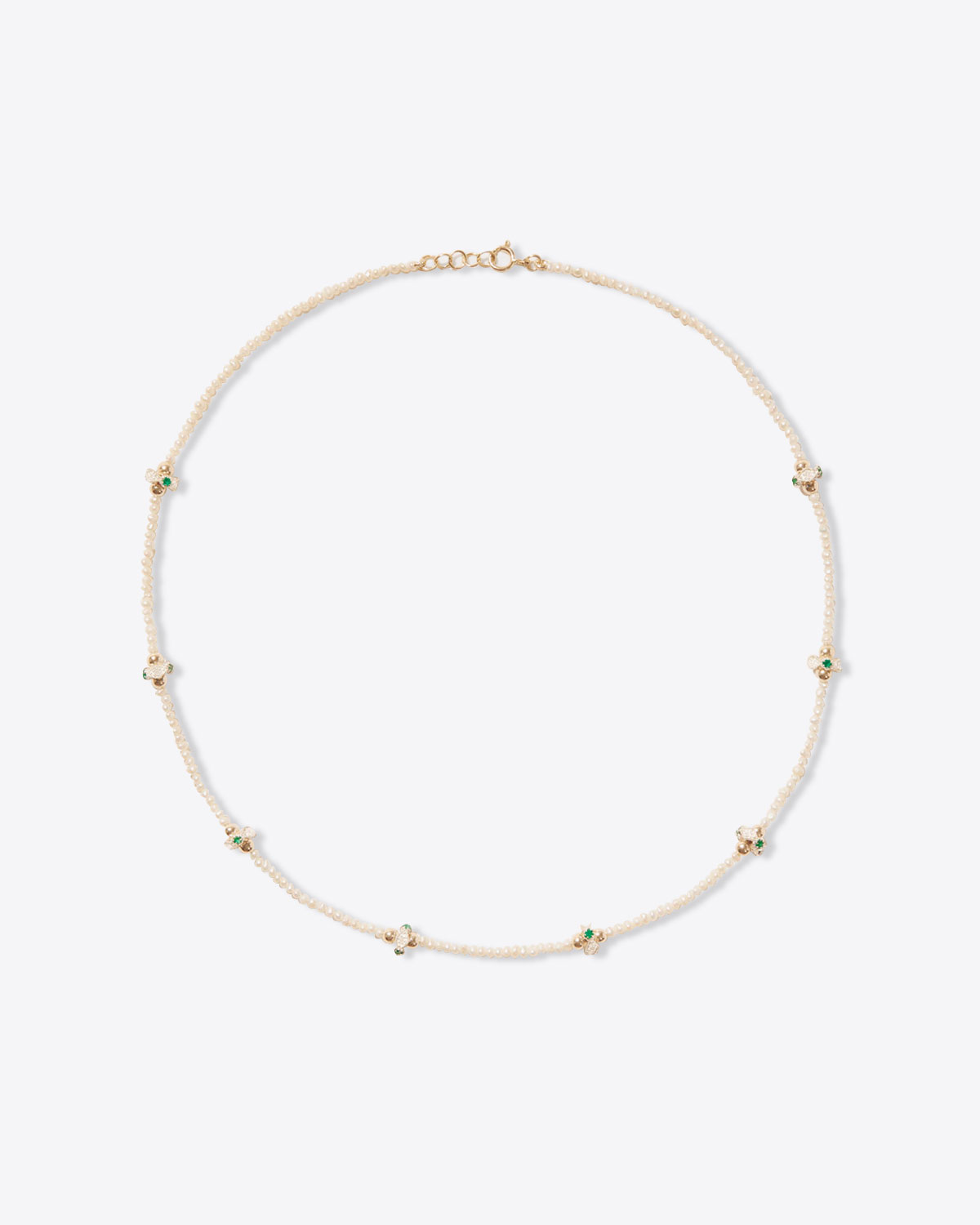 Pascale Monvoisin Collier Chelsea n°1 Diamants Émeraudes