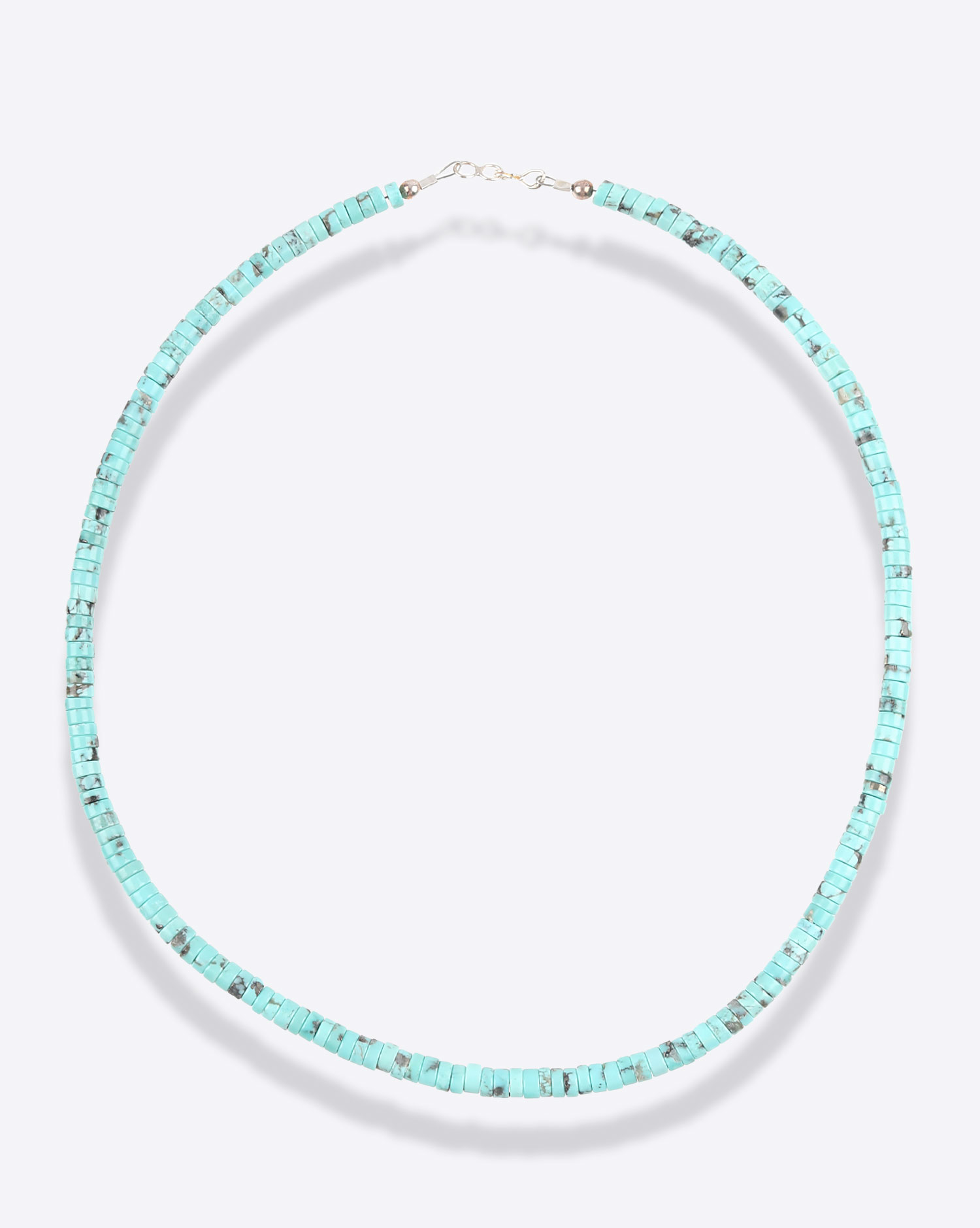 Collier Harpo Heishi Pueblo 2 Turquoises 
