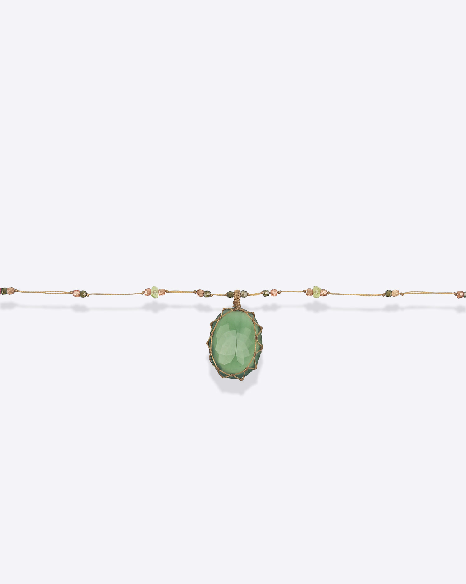 Collier Court Tibétain V Serpentine  Sharing  
