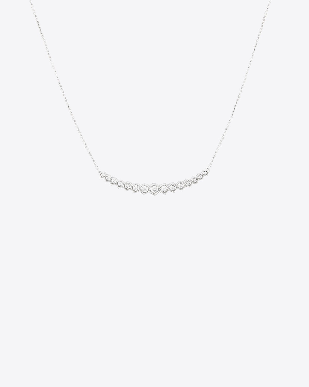 De Jaegher Collier "Light Fever" Argent & Diamants Blancs. Face. 