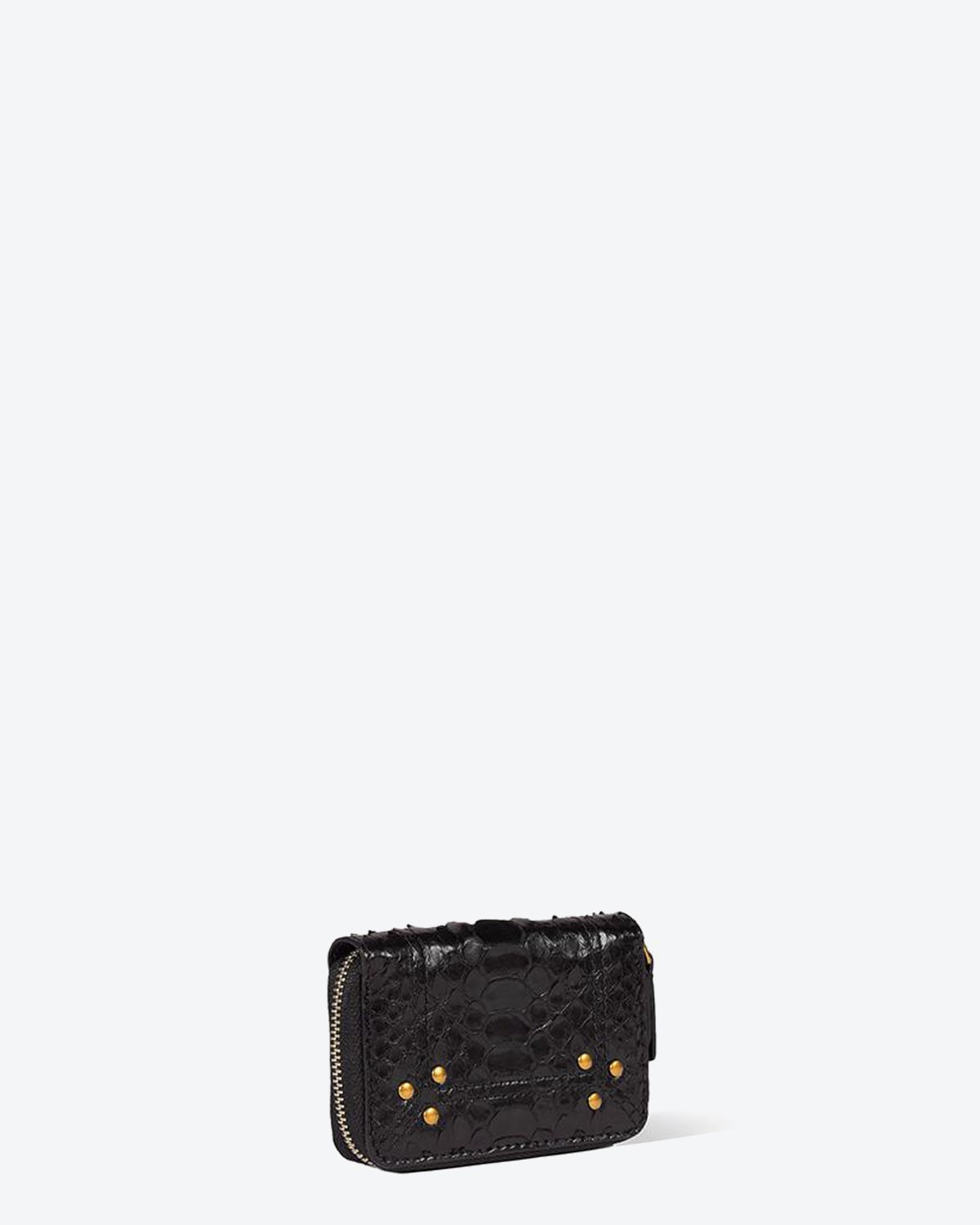 Portefeuille Henri Jérôme Dreyfuss en cuir Python Noir   