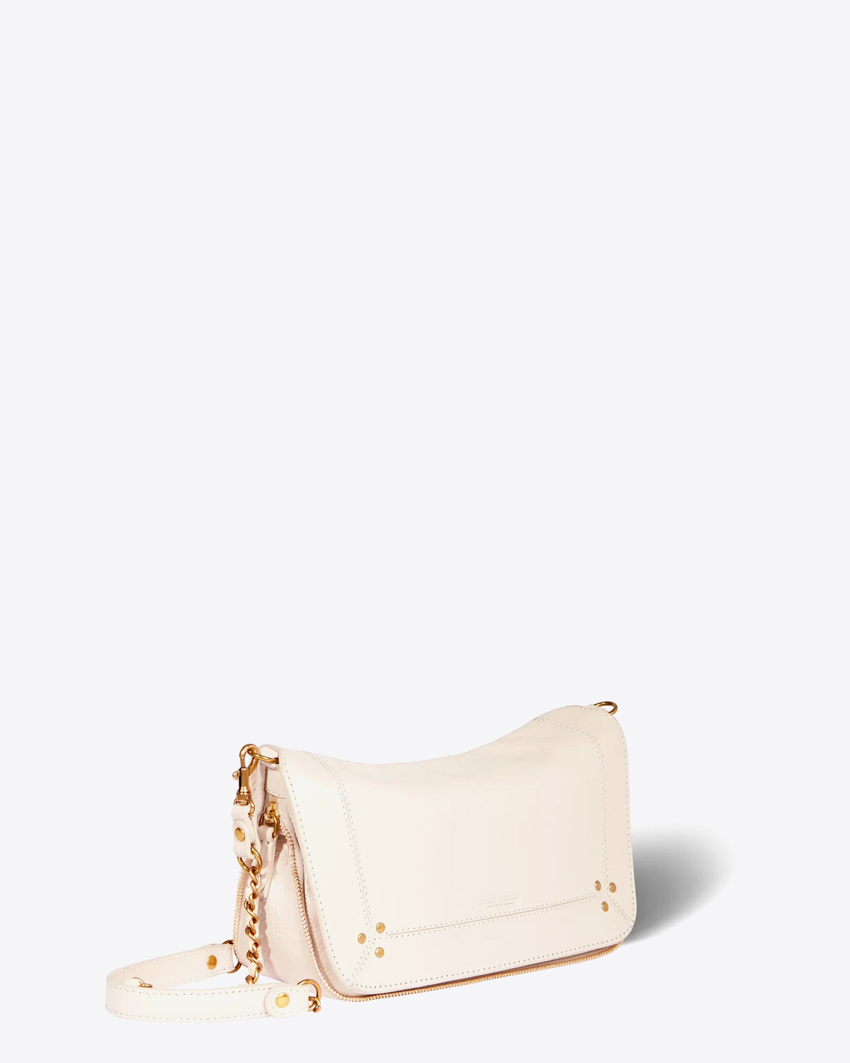 Jérôme Dreyfuss Sac Bobi S Chèvre Ecru Grainé. Profil. 