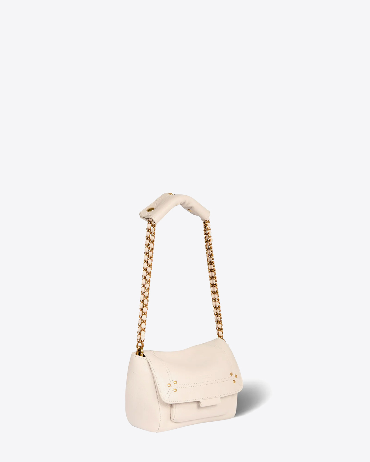 Jérôme Dreyfuss Sac Lulu S Chèvre Ecru Grainé 