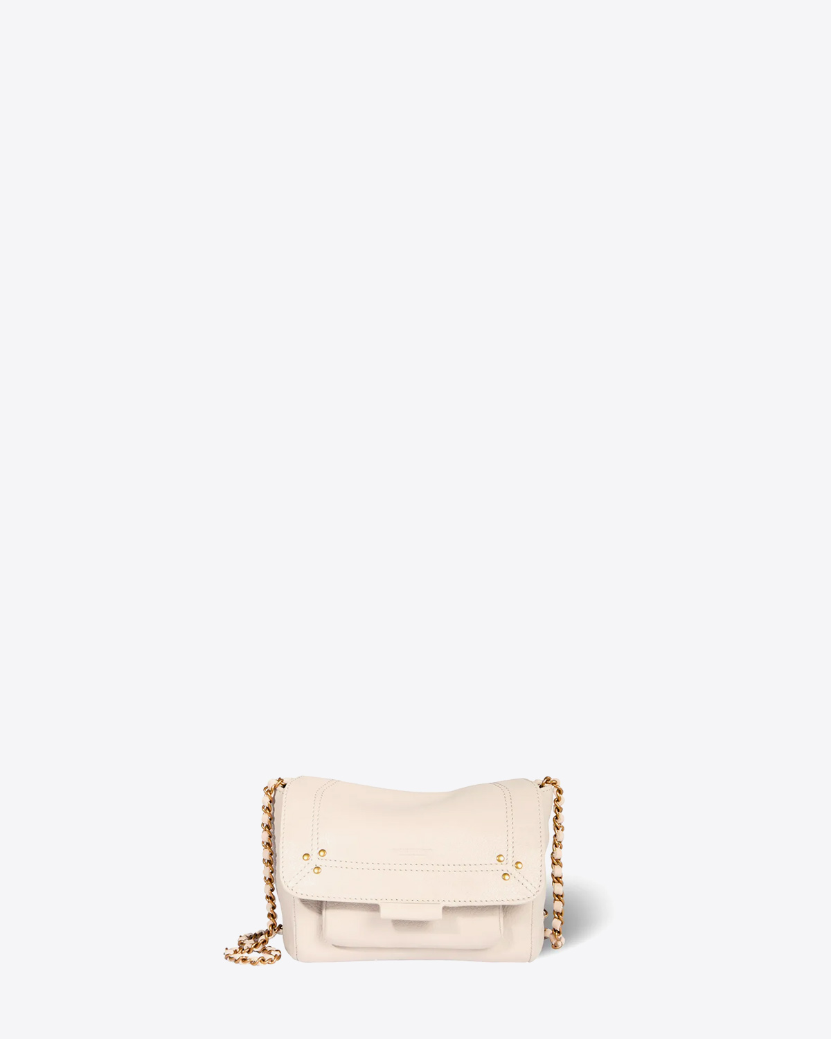 Jérôme Dreyfuss Sac Lulu S Chèvre Ecru Grainé 