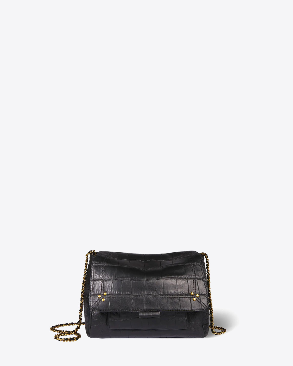 Image du produit Jérôme Dreyfuss Sac Lulu M – Cuir Vachette Croco Noir - 3