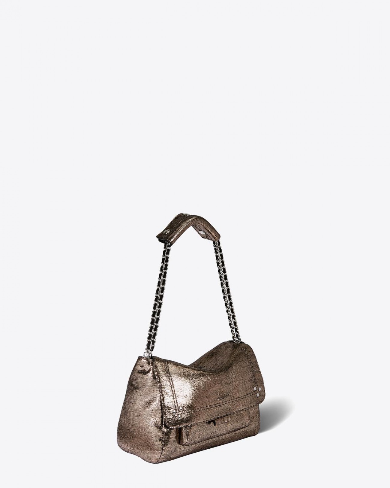 Image du produit Jérôme Dreyfuss Sac Lulu M – Cuir Lamé Champagne - 2