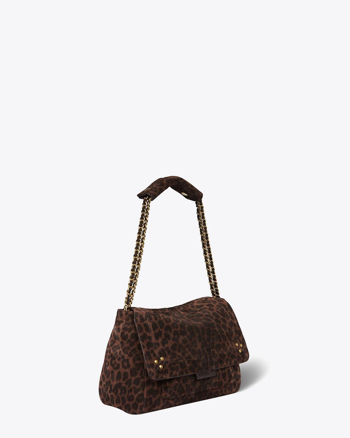 Image du produit Jérôme Dreyfuss Sac Lulu M – Cuir Suédé Léopard Naturel - 2