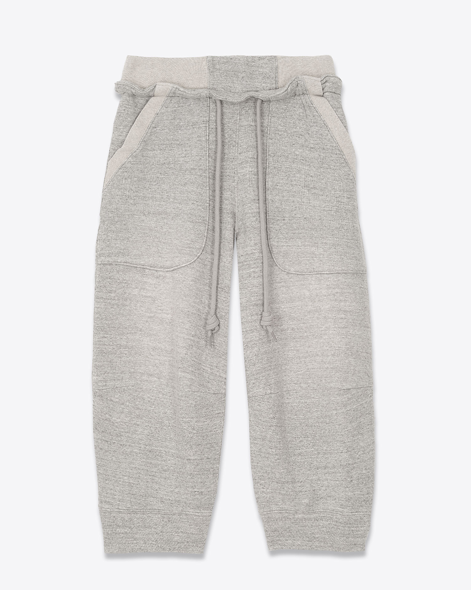 Pantalon Jogging Deconstructed R13 en coton gris. Vue face. 