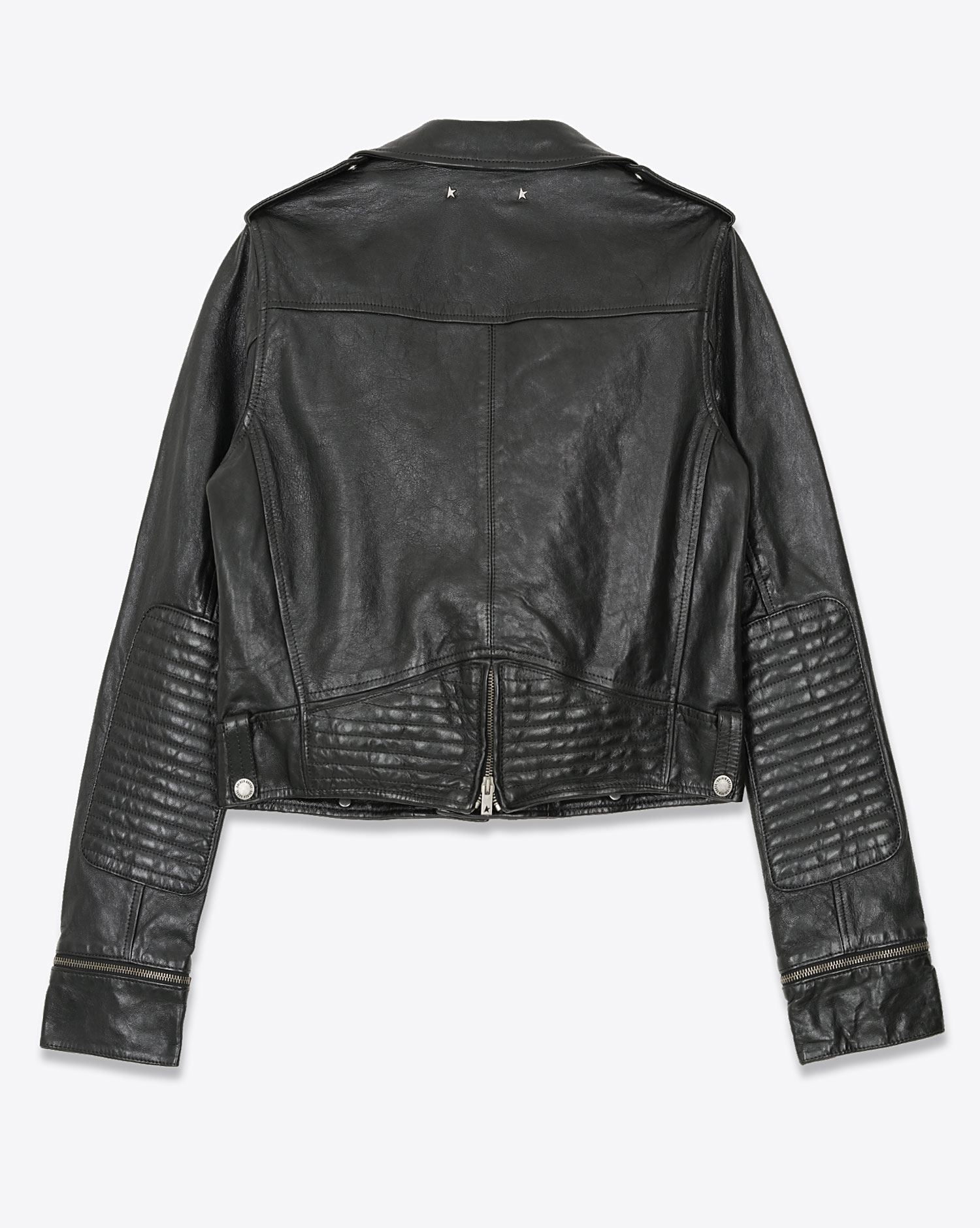 Veste perfecto Nevada Golden Goose en cuir noir. Vue dos. 