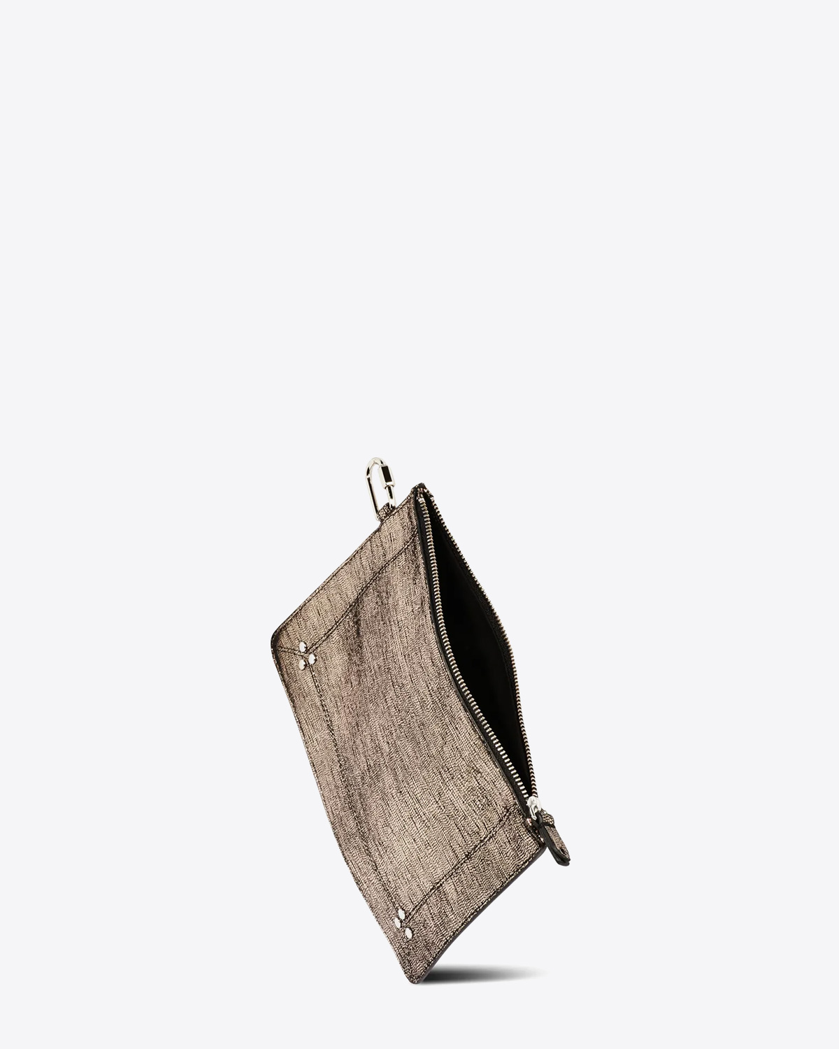 Image du produit Jérôme Dreyfuss Pochette Popoche M – Cuir Lamé Champagne - 3