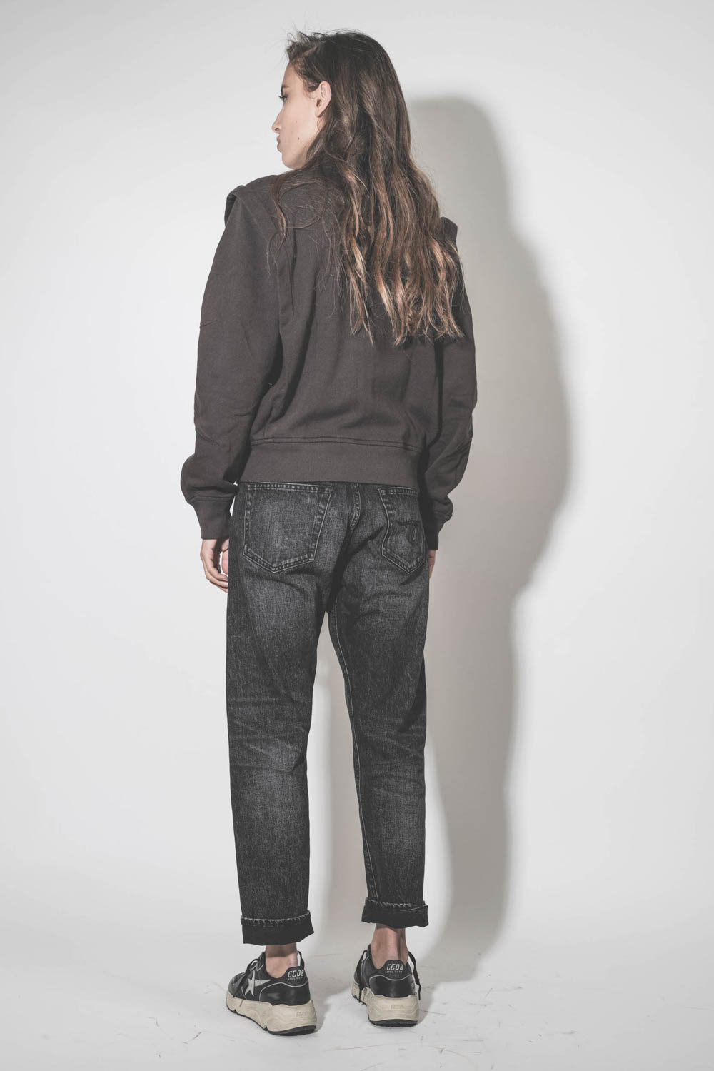 Jean croisé Crossover Kessair Black R13. Porté de dos.