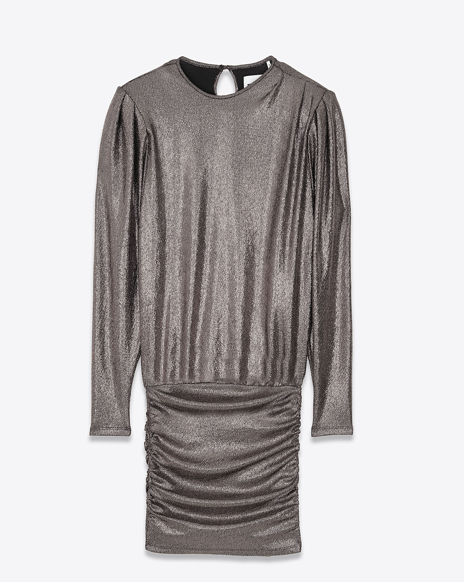 Robe courte Britany Isabel Marant Etoile métallique noir silver. 