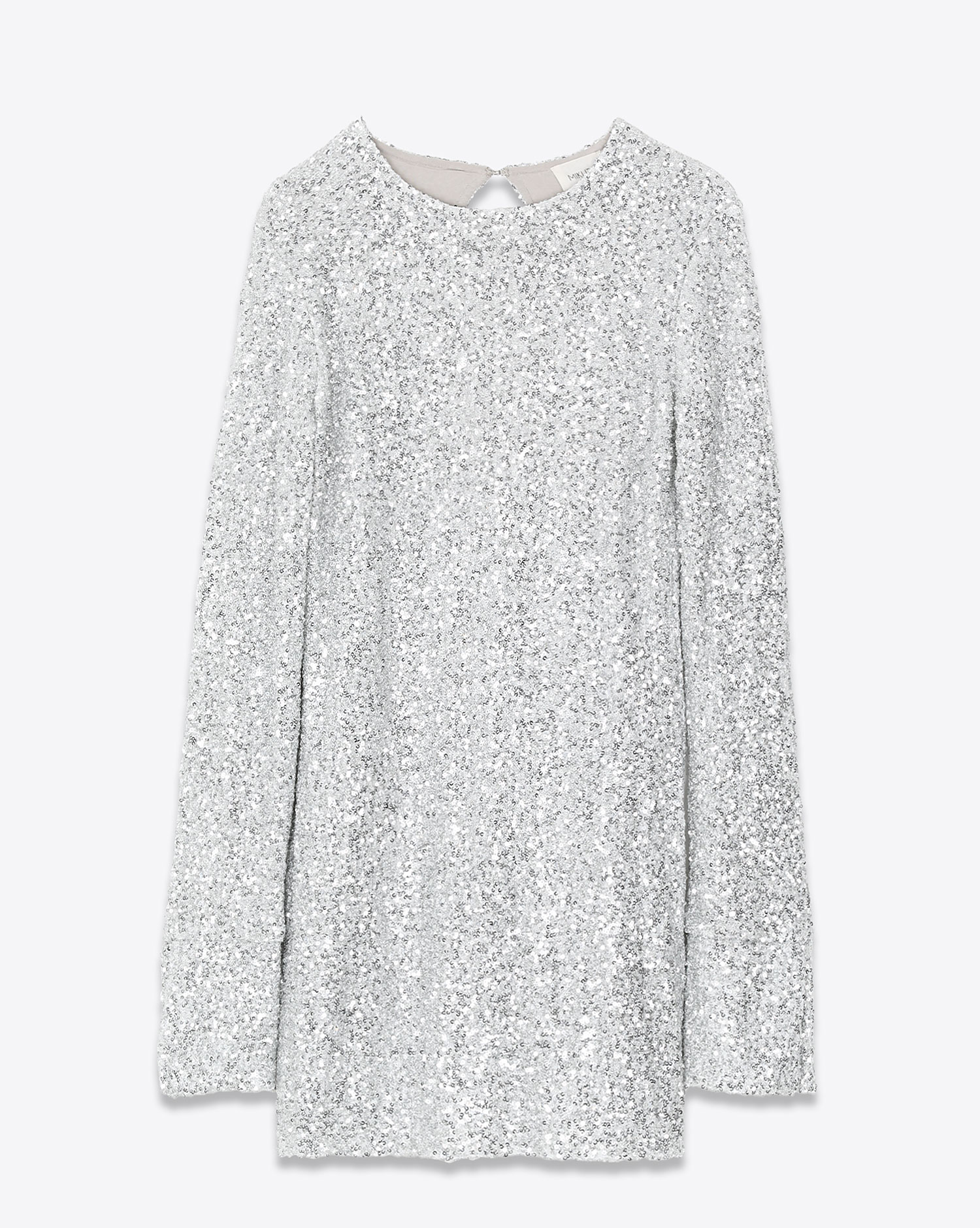 Mikuta Robe Sequins Argent dos nu.
