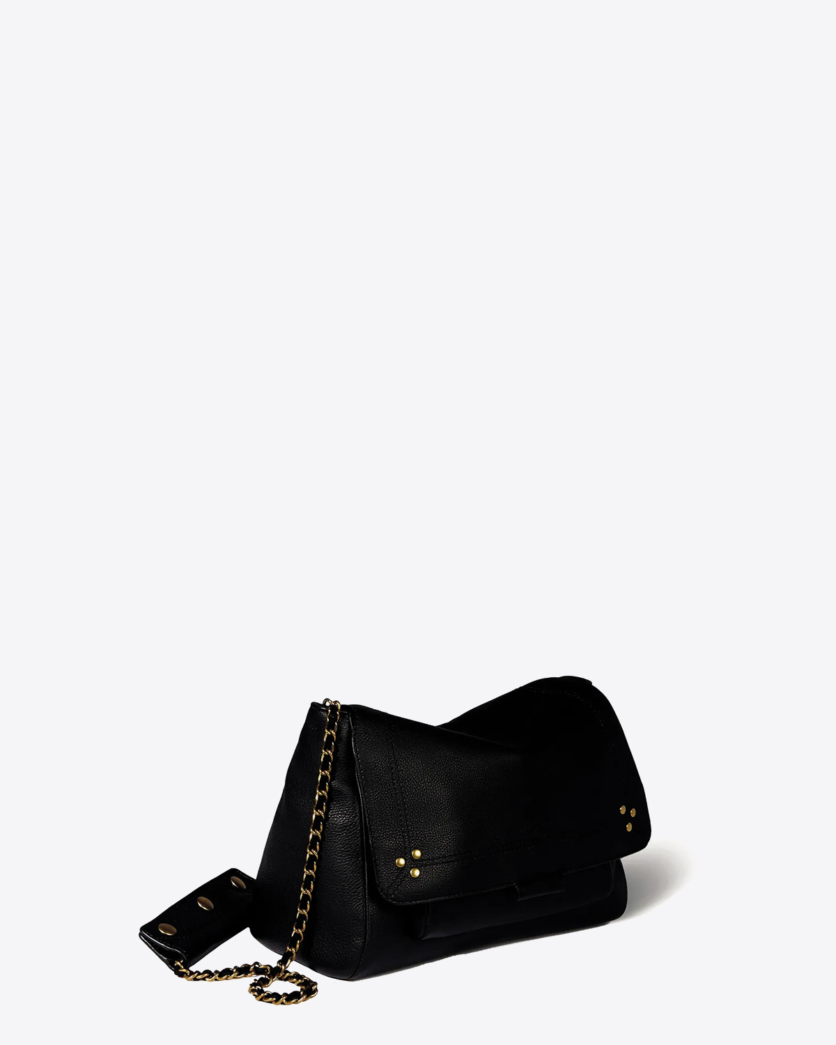 Jérôme Dreyfuss  Lulu M Calfskin Noir Brass  