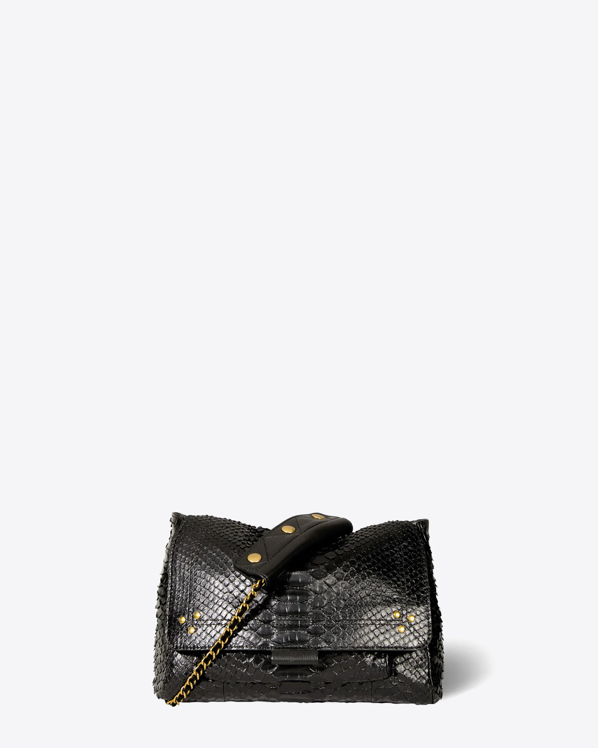 Jérôme Dreyfuss Lulu M python noir.  