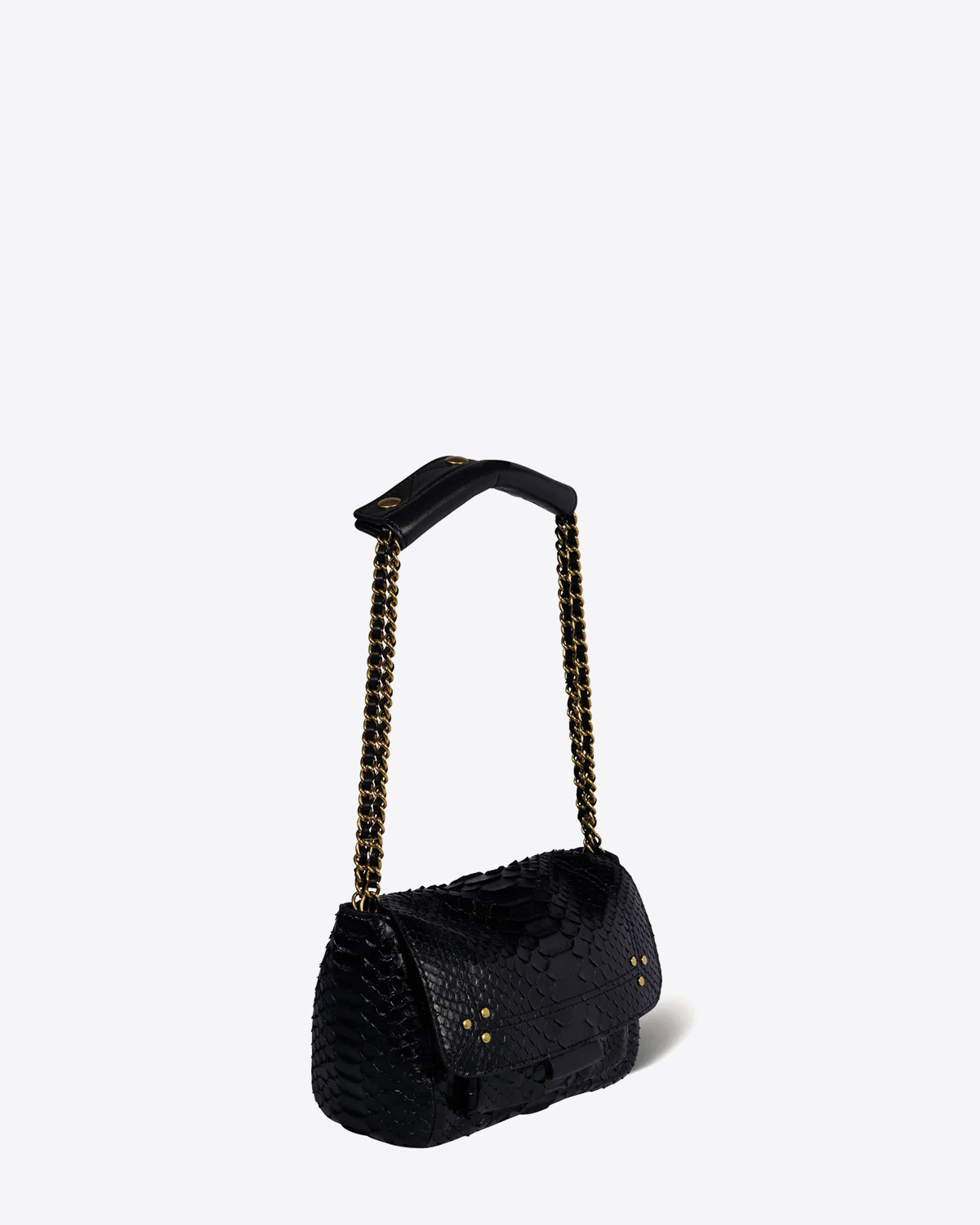 Sac Lulu S python noir Jérôme Dreyfuss. 