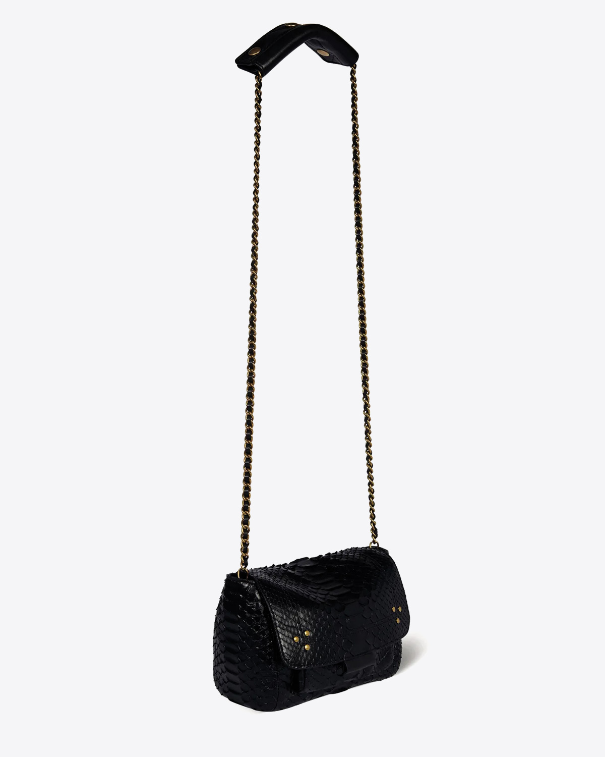 Sac Lulu S python noir Jérôme Dreyfuss. 