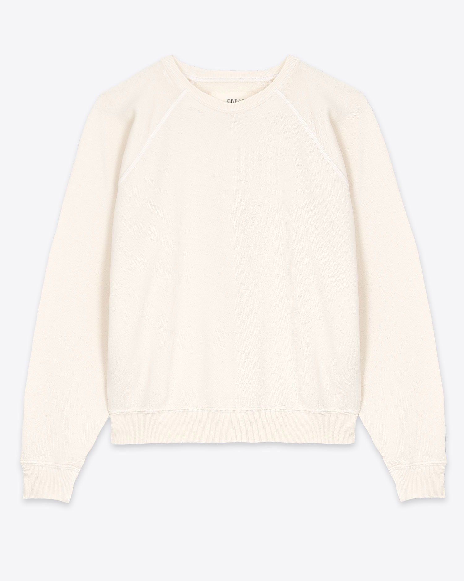 Sweatshirt manches longues Shrunken The Great en coton écru